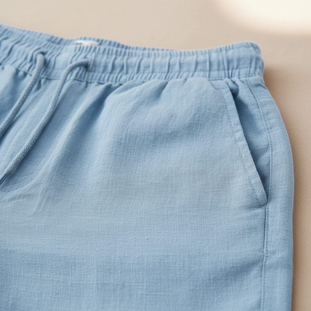 ComfortBlend - Lightweight Cotton Linen Shorts with Drawstring Waist 1