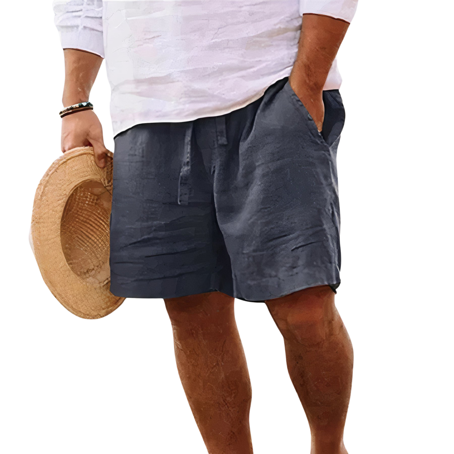ComfortBlend - Lightweight Cotton Linen Shorts with Drawstring Waist 10