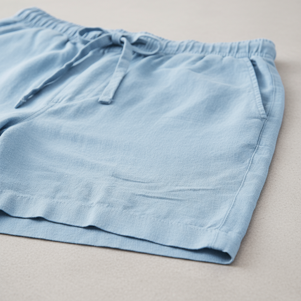 ComfortBlend - Lightweight Cotton Linen Shorts with Drawstring Waist 2