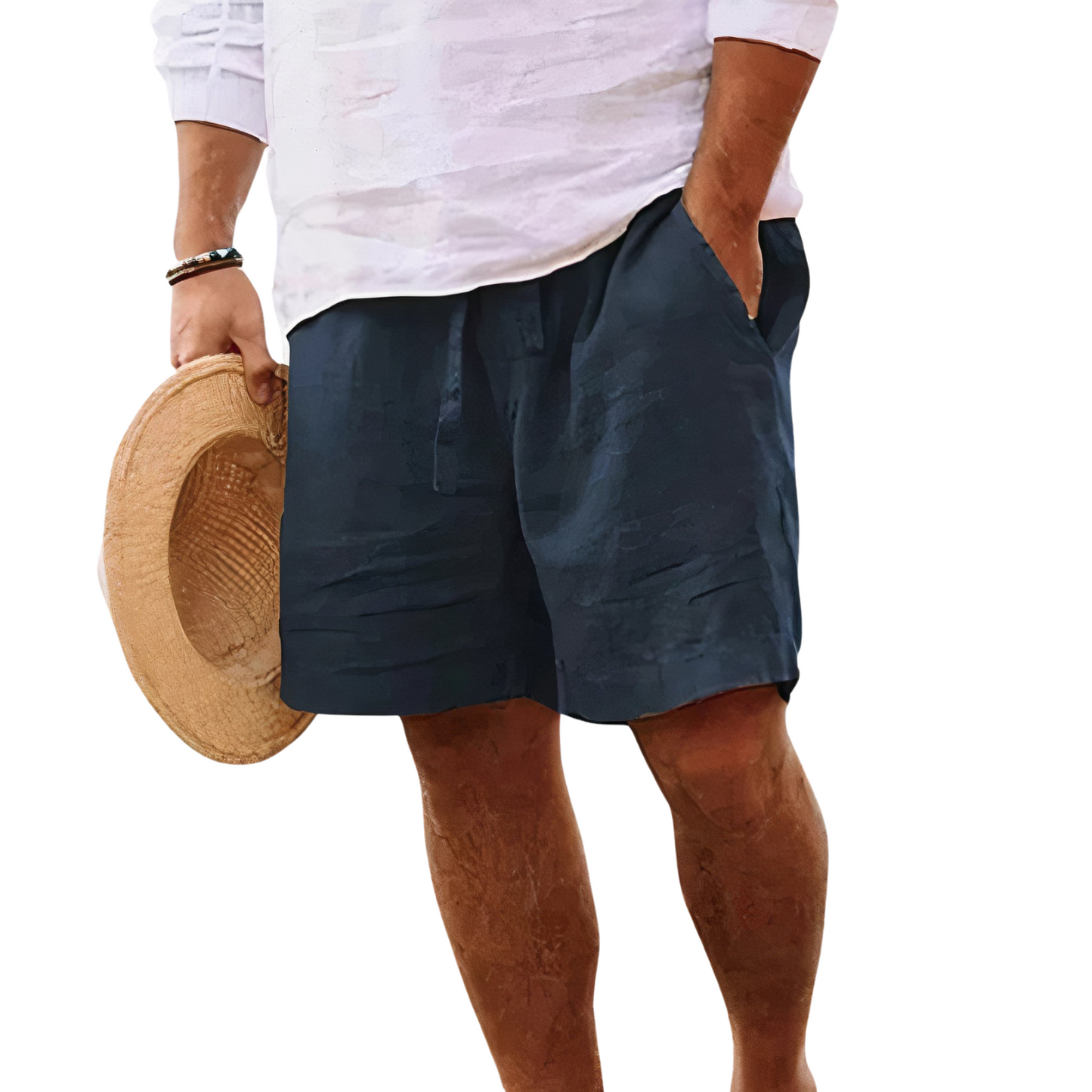 ComfortBlend - Lightweight Cotton Linen Shorts with Drawstring Waist 5