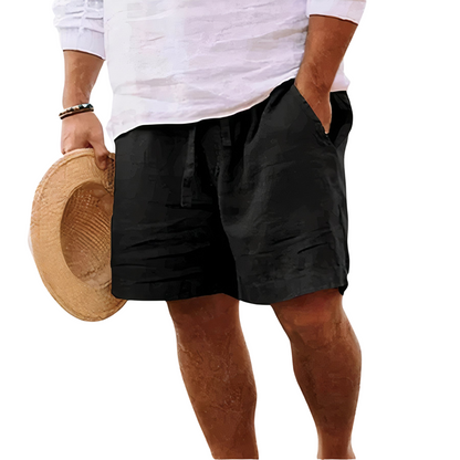 ComfortBlend - Lightweight Cotton Linen Shorts with Drawstring Waist 6