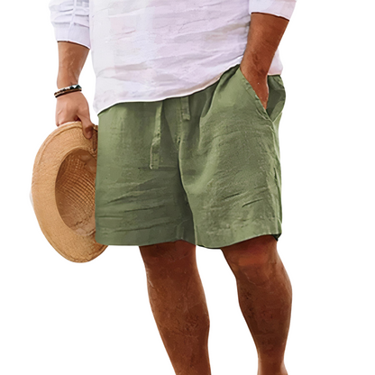 ComfortBlend - Lightweight Cotton Linen Shorts with Drawstring Waist 7