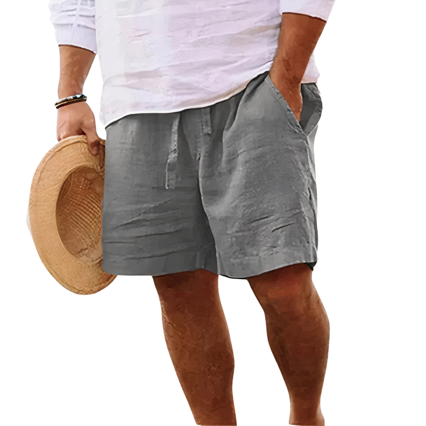 ComfortBlend - Lightweight Cotton Linen Shorts with Drawstring Waist 8