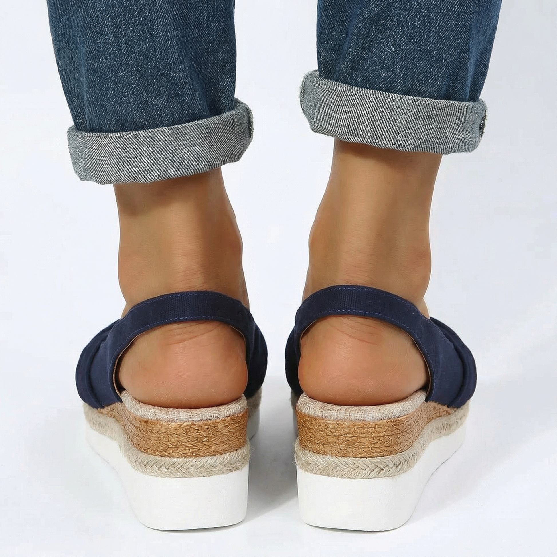 Comfortable Espadrille Wedge Sandals with Twisted Front Strap for Summer Style 1