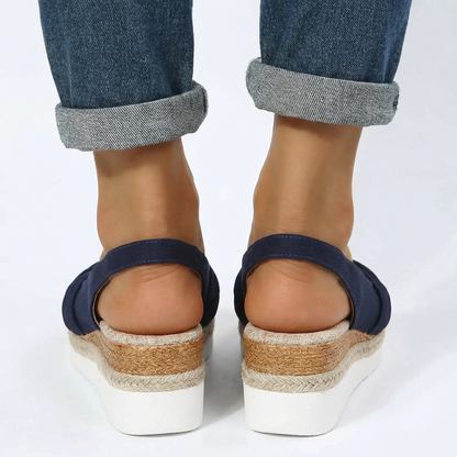 Comfortable Espadrille Wedge Sandals with Twisted Front Strap for Summer Style 1