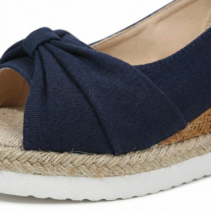 Comfortable Espadrille Wedge Sandals with Twisted Front Strap for Summer Style 2