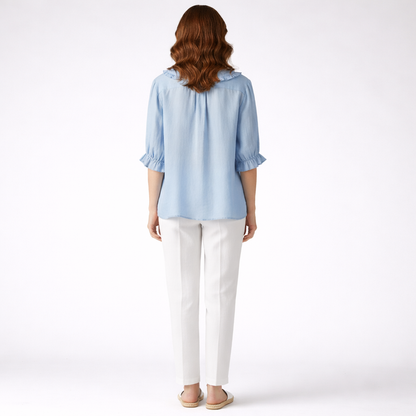 Chic Ruffled Collar Blouse