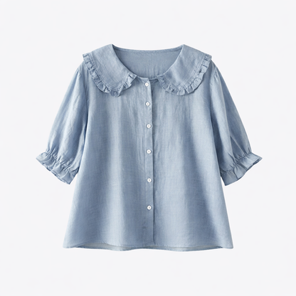 Chic Ruffled Collar Blouse