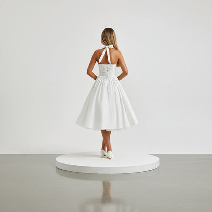 Elegant A-Line Midi Dress for Wedding Guest, Summer and Cocktail Events 2