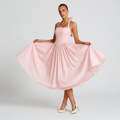 Elegant A-Line Midi Dress for Wedding Guest, Summer and Cocktail Events 5
