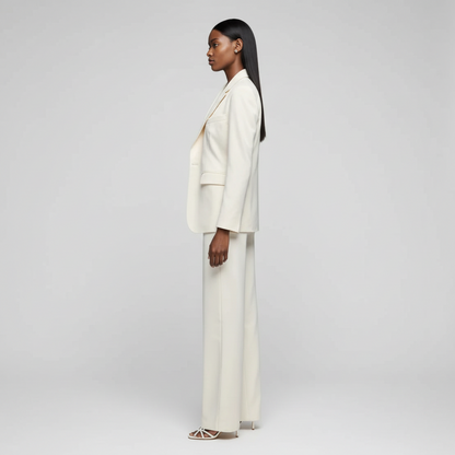 Elegant Blazer and Wide Leg Trousers Set for Timeless Style 1