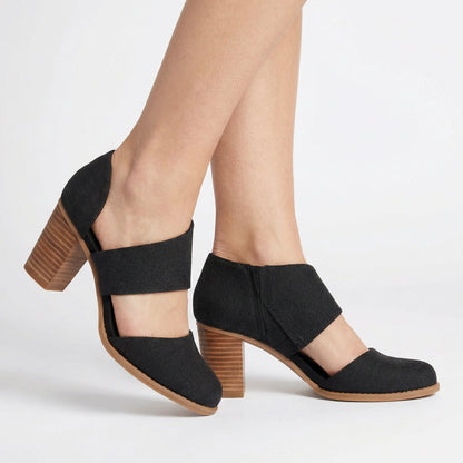 Elegant Closed Toe Wedge Heels with 3-Inch Leather-Wrapped Heel 0