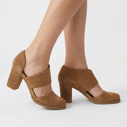 Elegant Closed Toe Wedge Heels with 3-Inch Leather-Wrapped Heel 6