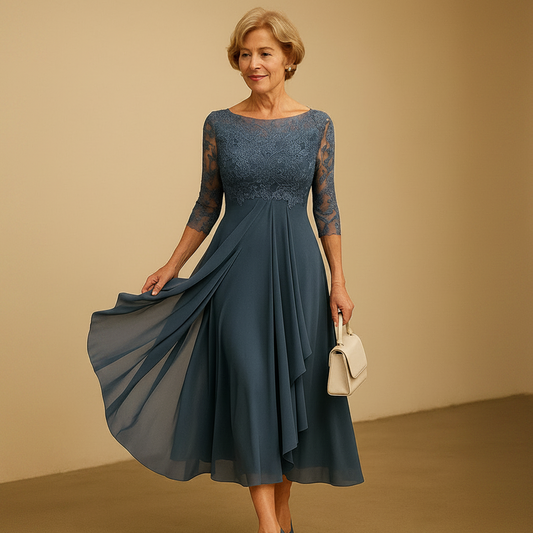 Elegant Lace Cocktail Dress for Wedding Guests and Formal Events 1