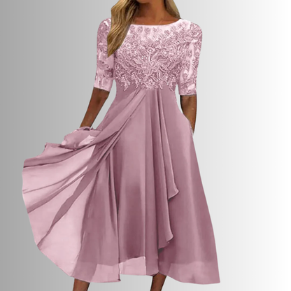 Elegant Lace Cocktail Dress for Wedding Guests and Formal Events 2