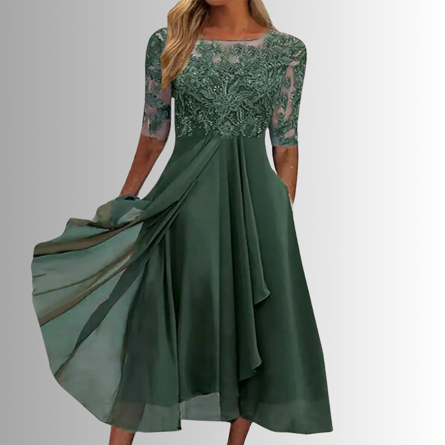 Elegant Lace Cocktail Dress for Wedding Guests and Formal Events 4