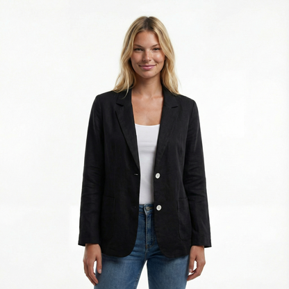 Elegant Linen Blazer - Lightweight Breathable Fabric for Effortless Style 1