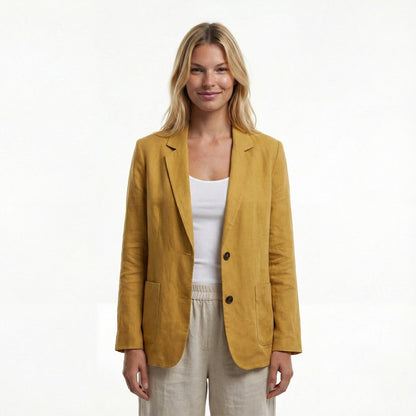 Elegant Linen Blazer - Lightweight Breathable Fabric for Effortless Style 2
