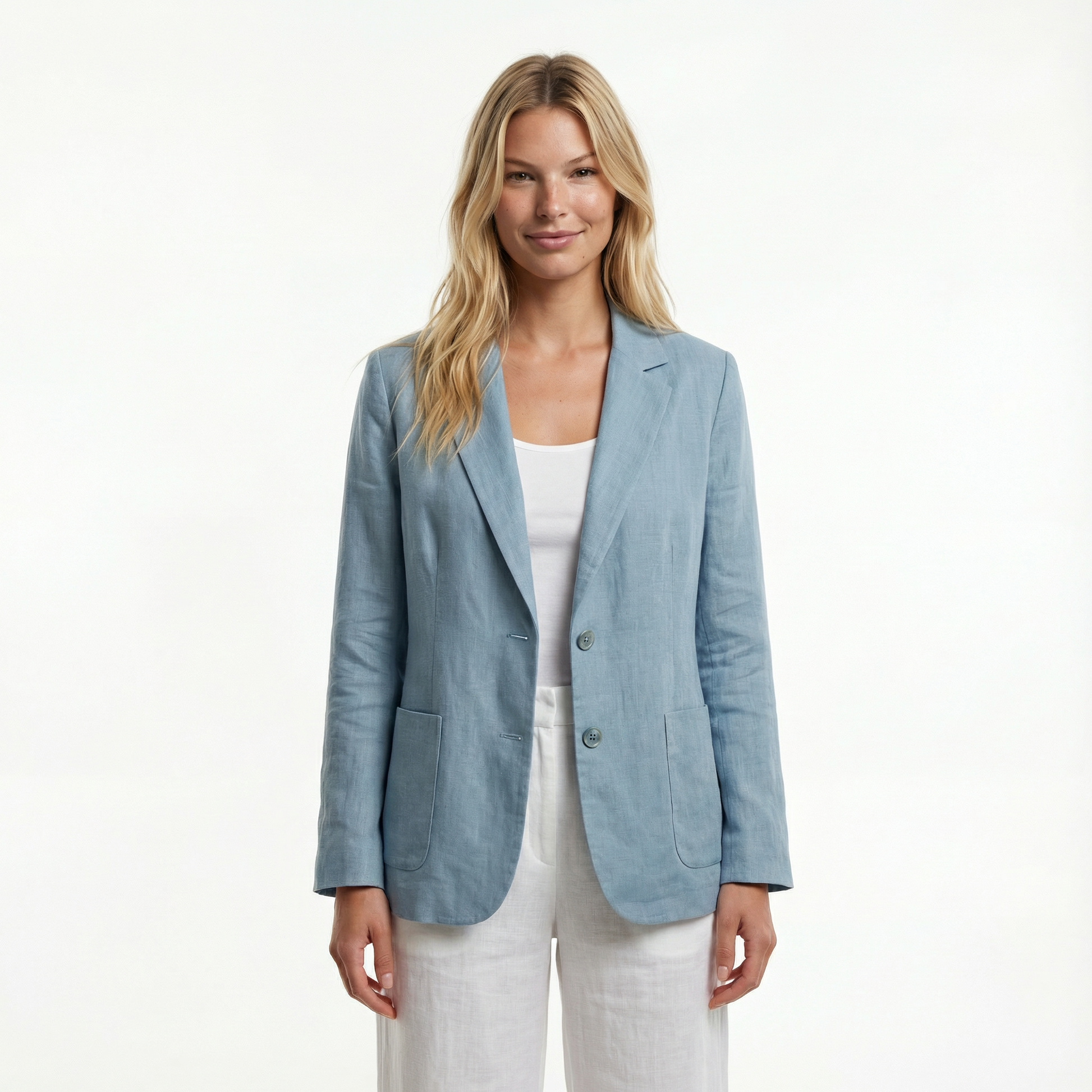 Elegant Linen Blazer - Lightweight Breathable Fabric for Effortless Style 3