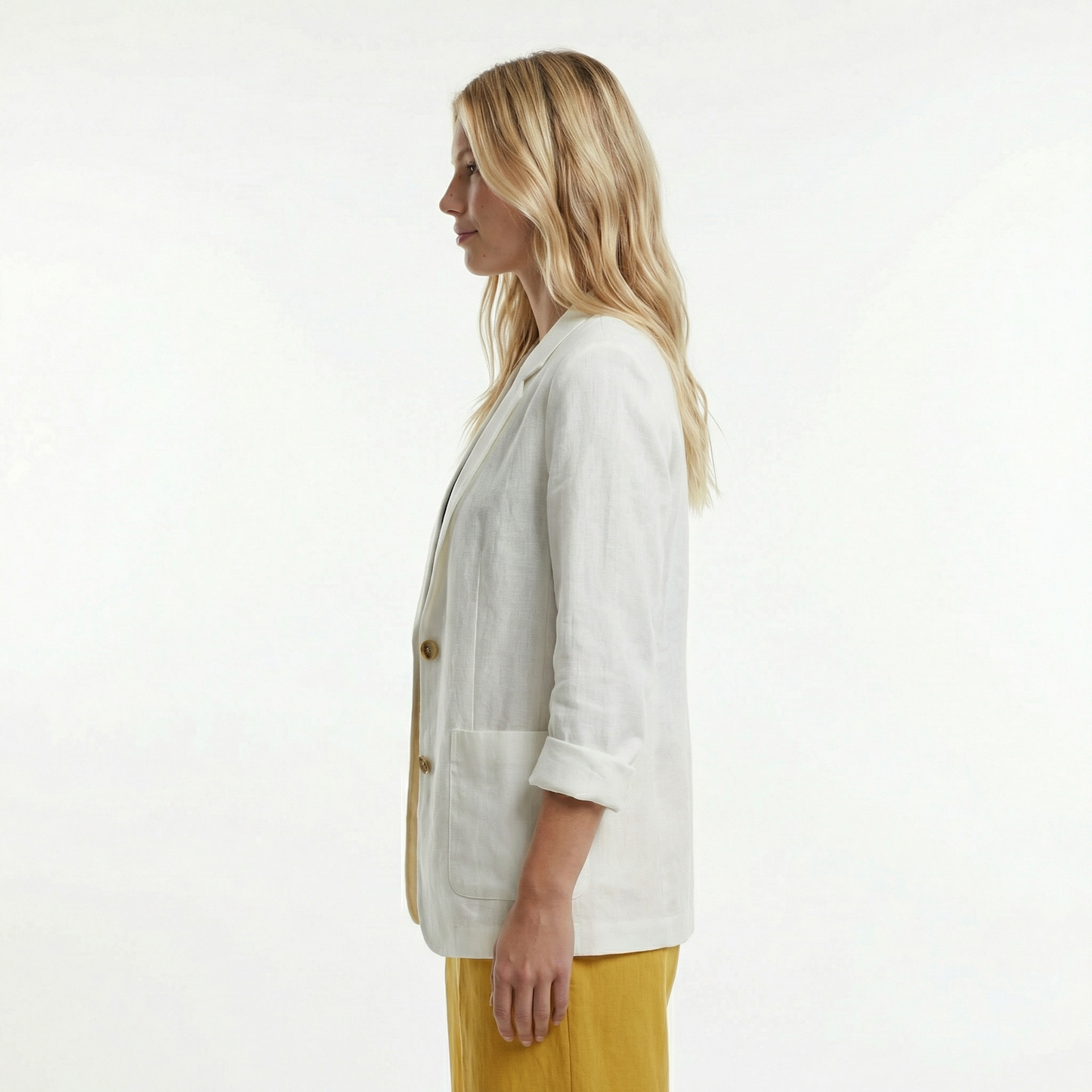 Elegant Linen Blazer - Lightweight Breathable Fabric for Effortless Style 6