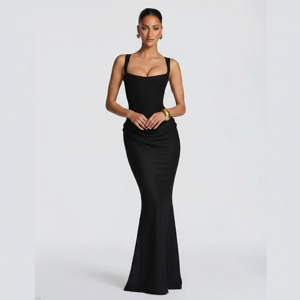 Elegant Maxi Dress with Modern Pleated Design for Summer Events 6