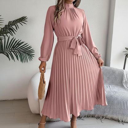 Elegant Pleated Midi Dress for Formal Events and Wedding Guests 3