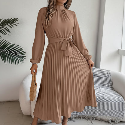 Elegant Pleated Midi Dress for Formal Events and Wedding Guests 4