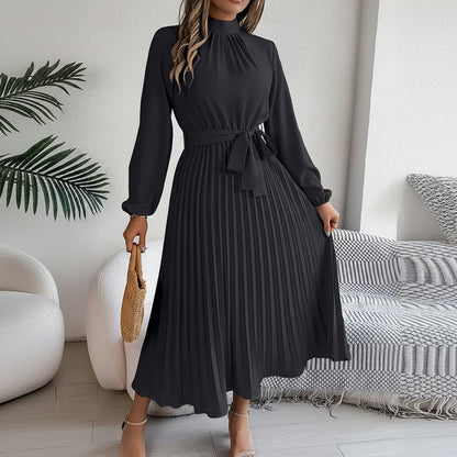 Elegant Pleated Midi Dress for Formal Events and Wedding Guests 5