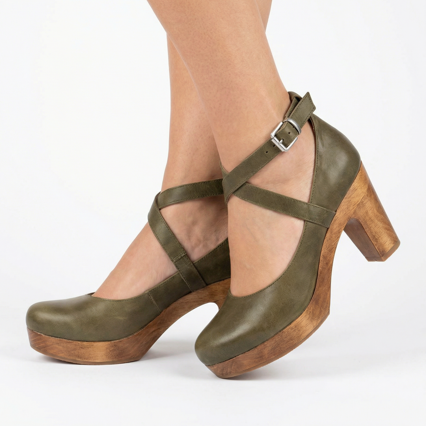 Elegant Wedge Heels for Women with Adjustable Ankle Strap for All-Day Comfort 1