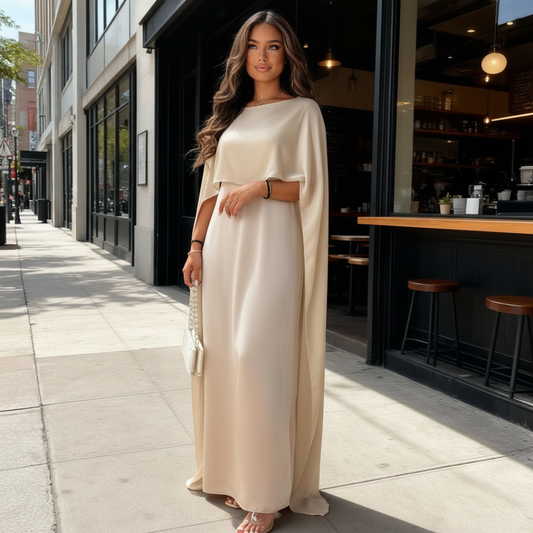 Luxurious Maxi Dress Cape