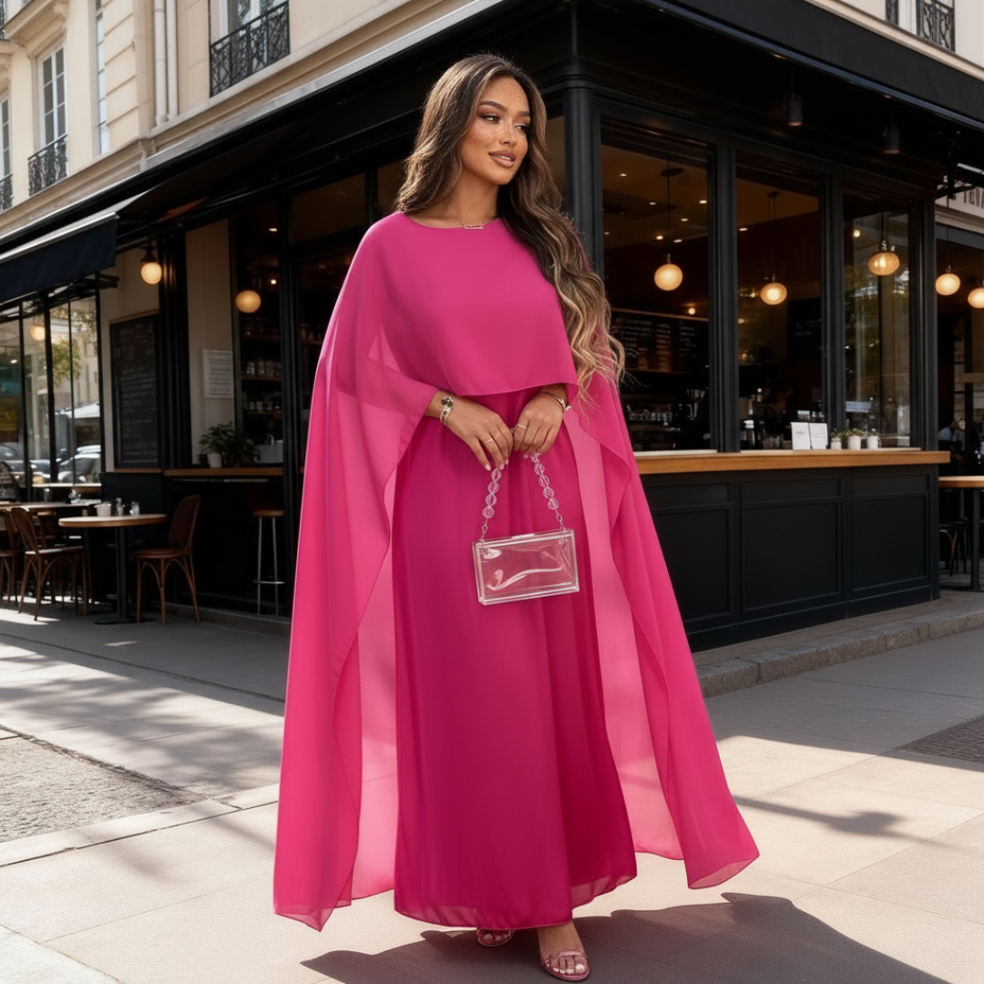 Luxurious Maxi Dress Cape