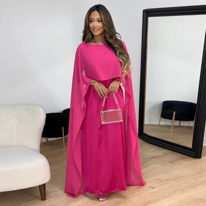 Luxurious Maxi Dress Cape