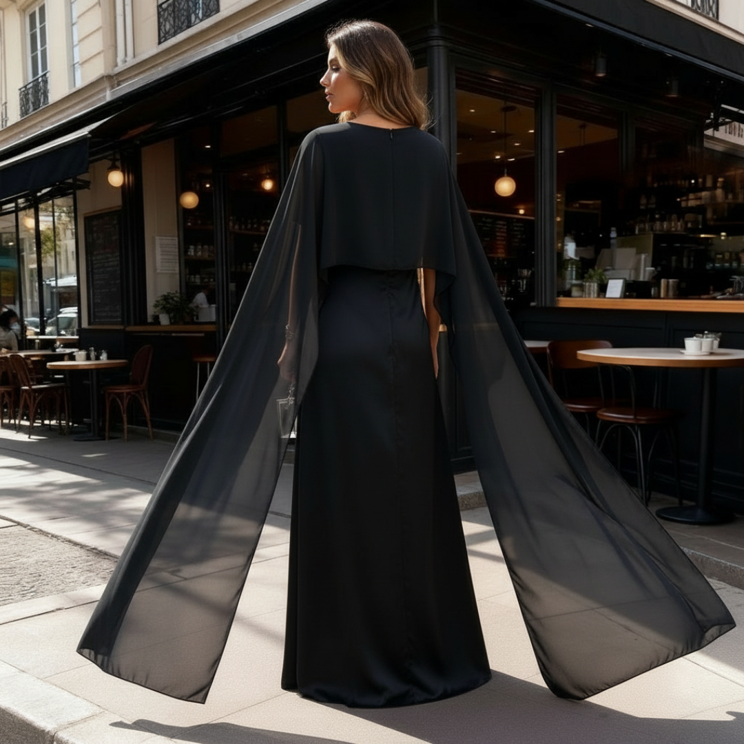 Luxurious Maxi Dress Cape