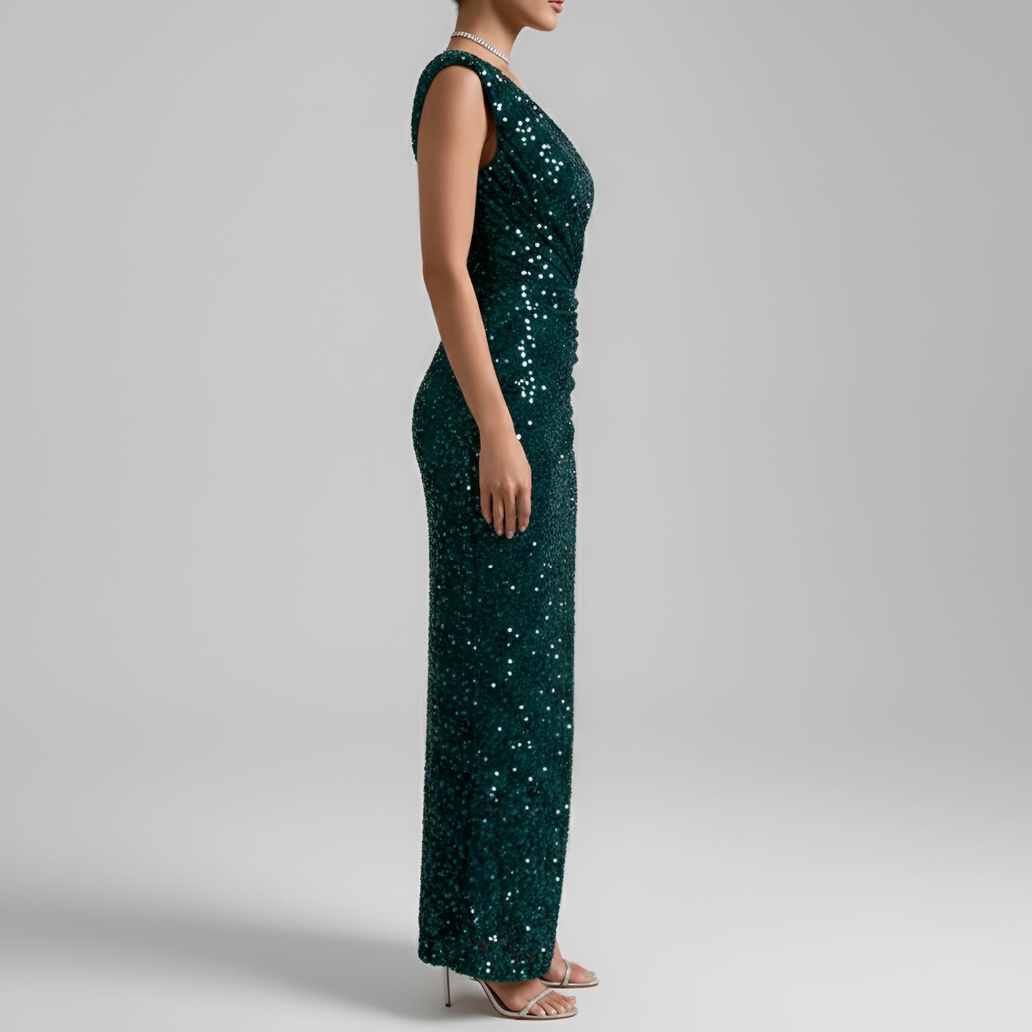 Chic One Shoulder Maxi Dress
