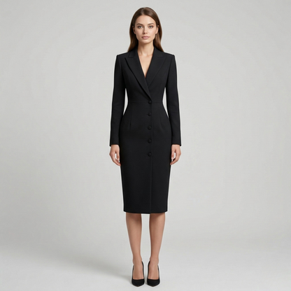 Sleek Blazer Midi Dress