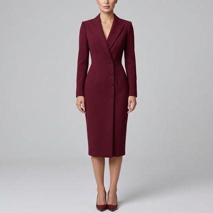 Sleek Blazer Midi Dress