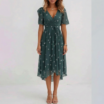 Radiant Floral Midi Dress