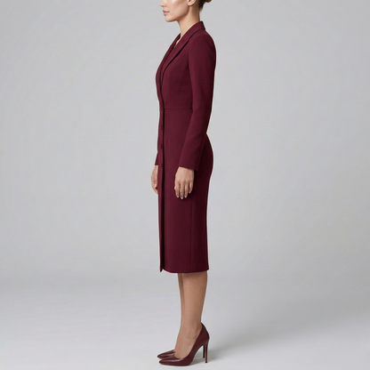 Sleek Blazer Midi Dress