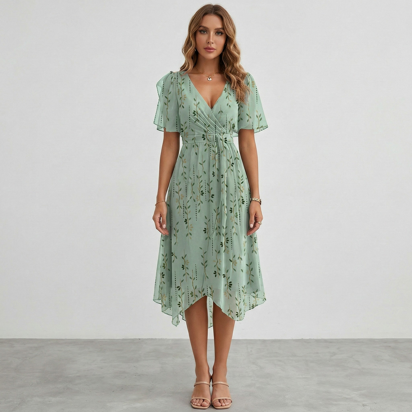 Radiant Floral Midi Dress