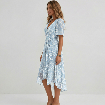 Radiant Floral Midi Dress