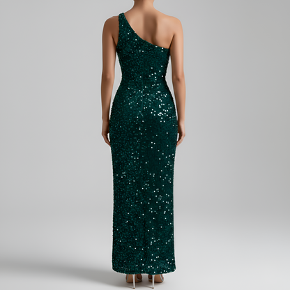 Chic One Shoulder Maxi Dress