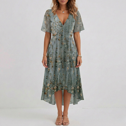 Radiant Floral Midi Dress