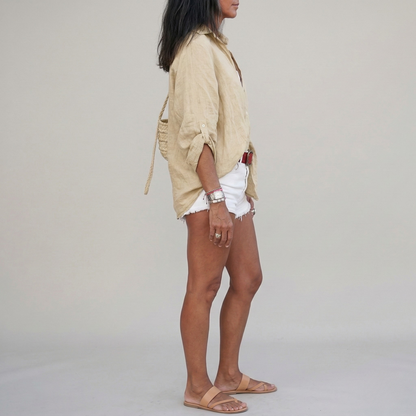 Oversized Summer Top Button Down