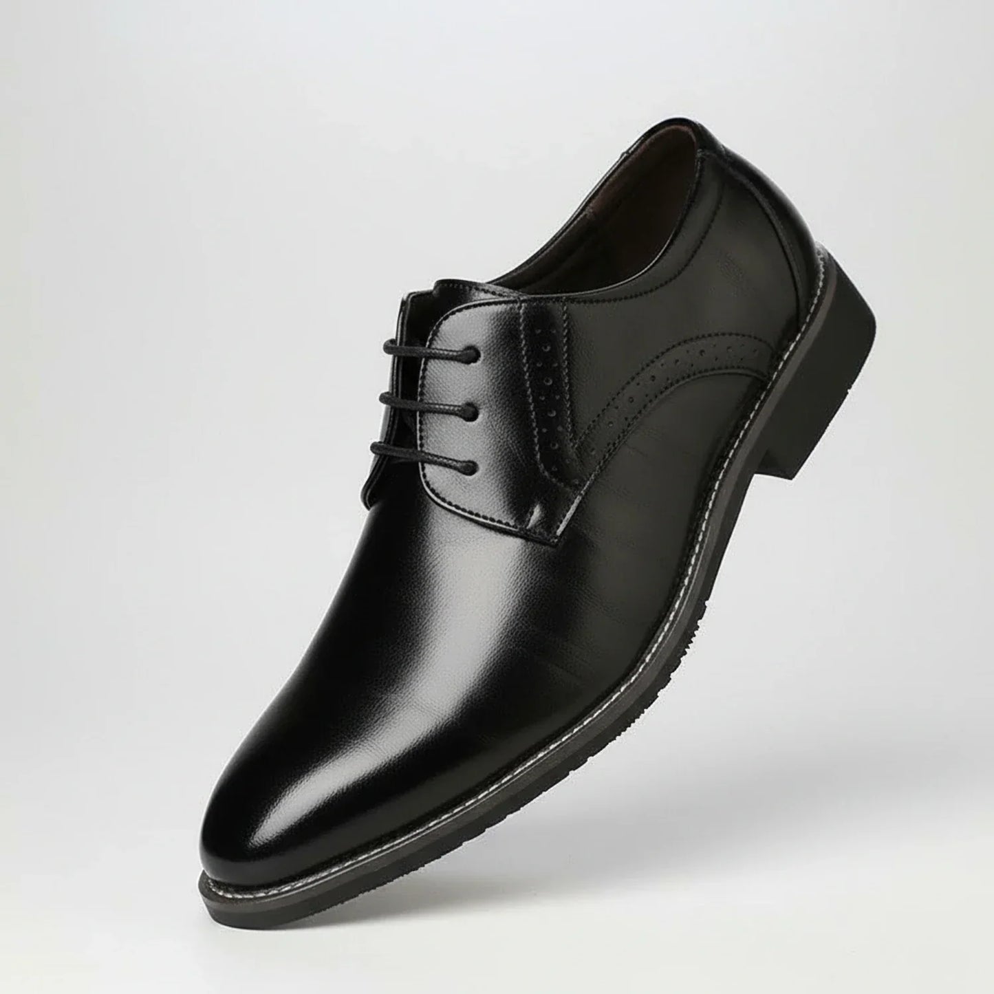 Classic Contrast Stitch Derby Shoes