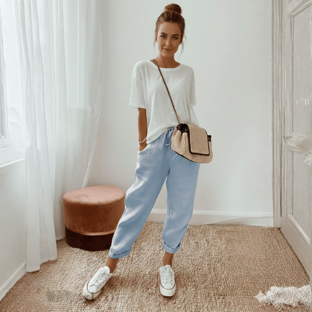 Jenny - Airy Women's Trousers in Cotton-Linen Blend for Comfort & Style 1