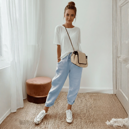 Jenny - Airy Women's Trousers in Cotton-Linen Blend for Comfort & Style 1