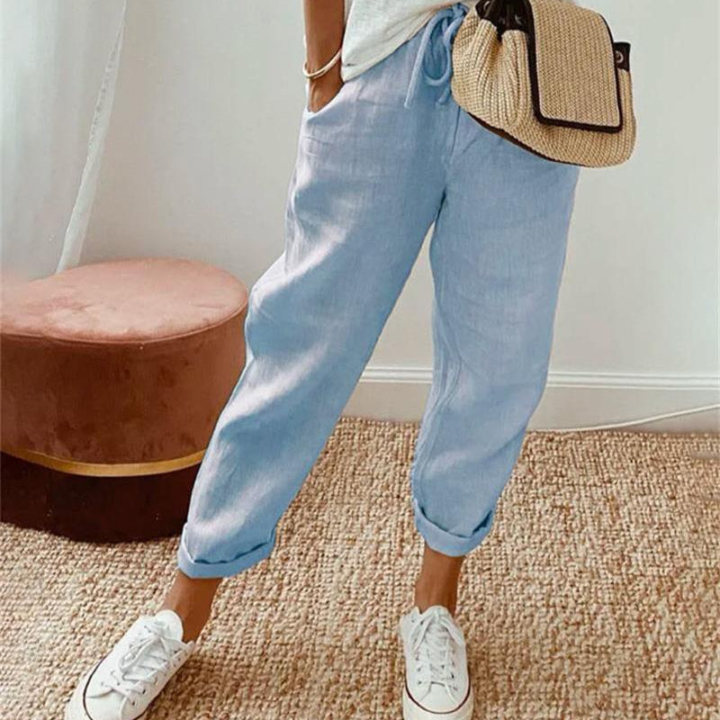 Jenny - Airy Women's Trousers in Cotton-Linen Blend for Comfort & Style 3