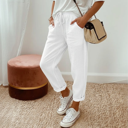 Jenny - Airy Women's Trousers in Cotton-Linen Blend for Comfort & Style 4