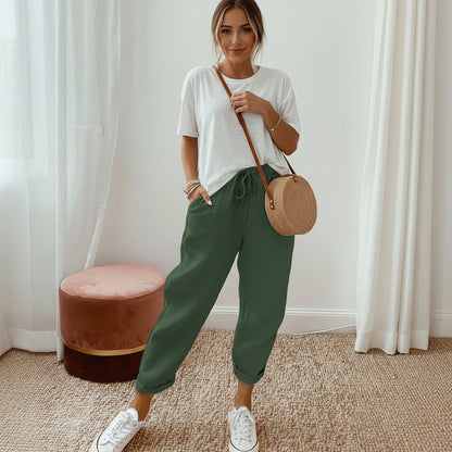 Jenny - Airy Women's Trousers in Cotton-Linen Blend for Comfort & Style 5