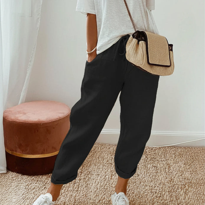 Jenny - Airy Women's Trousers in Cotton-Linen Blend for Comfort & Style 6